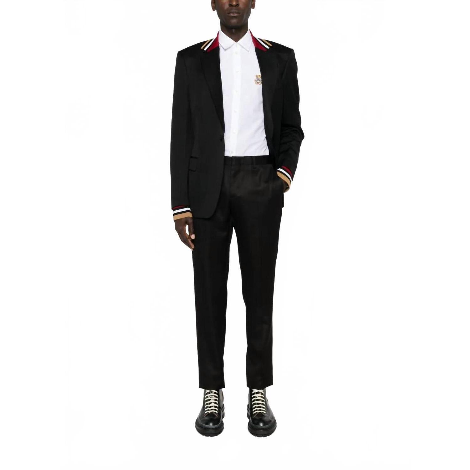 New Moschino Tailored Tapered Trousers In Black